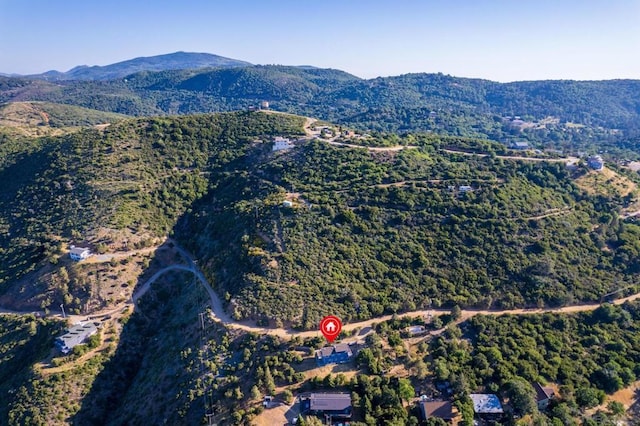 bird's eye view featuring a mountain view