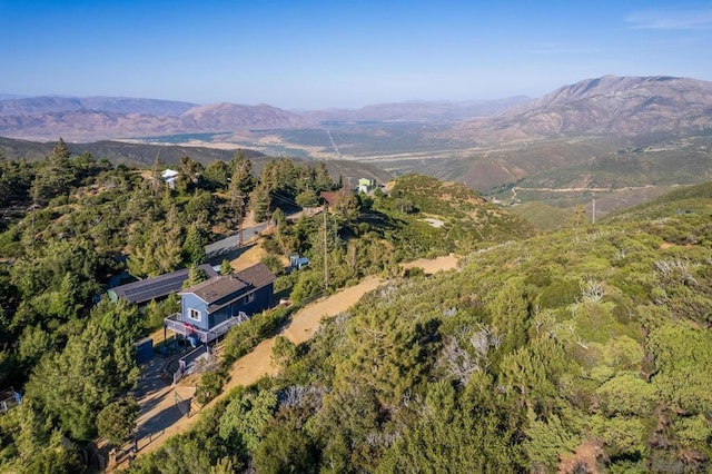 aerial view featuring a mountain view