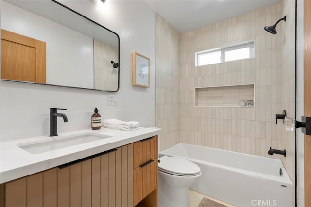 2249 Shoredale Ave, Los Angeles, CA 90031 - full bathroom with toilet, vanity, and tiled shower / bath