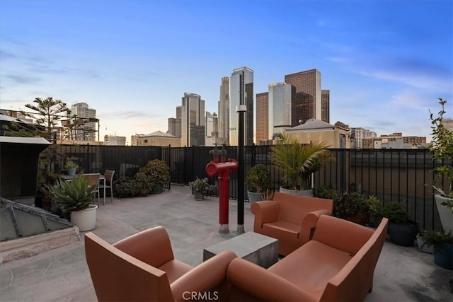 view of patio with an outdoor hangout area