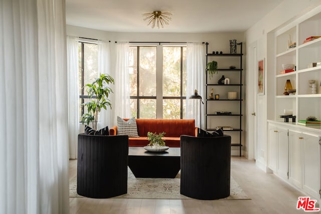 dining room with light wood-type flooring