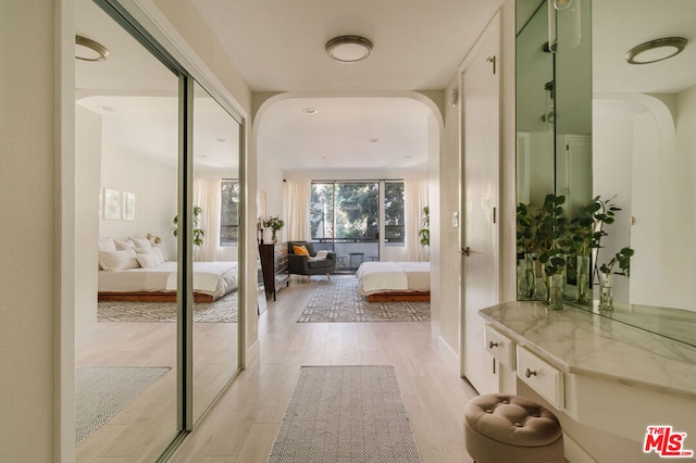 interior space featuring light hardwood / wood-style flooring