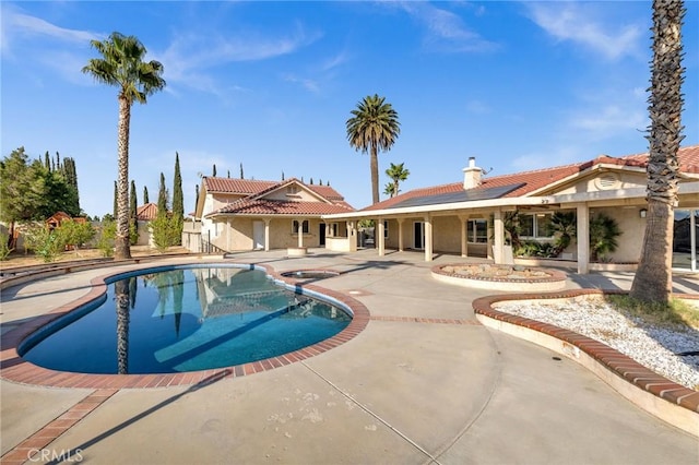 view of pool with a patio area