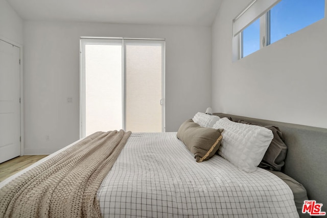 bedroom featuring light hardwood / wood-style flooring