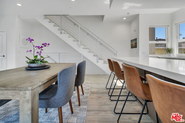 dining room featuring light wood-type flooring