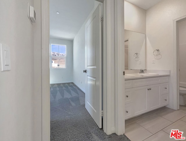 bathroom featuring toilet and vanity