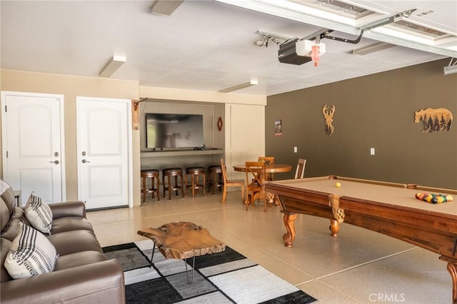 recreation room featuring billiards