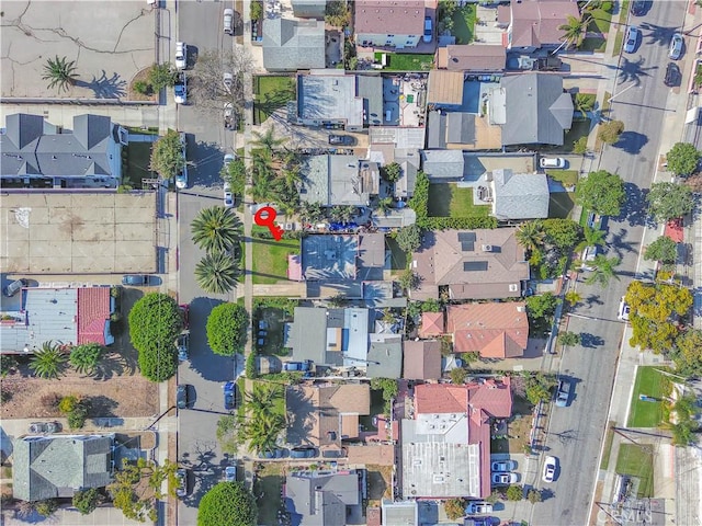 bird's eye view with a residential view