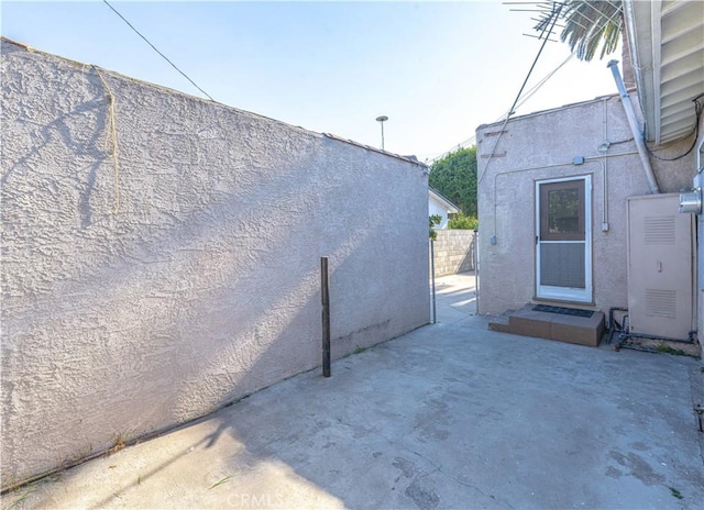 view of patio with fence