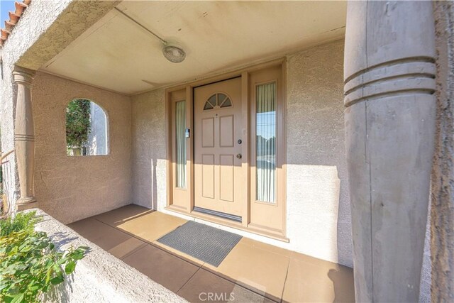 view of doorway to property