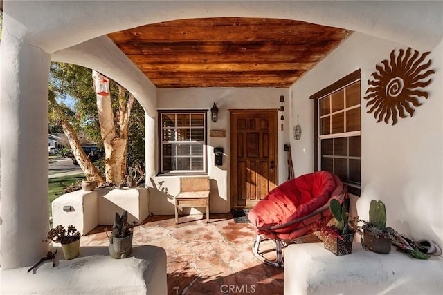 view of patio with a porch