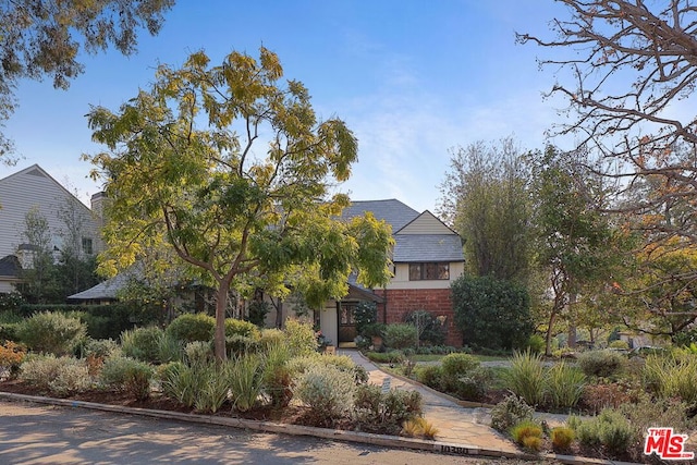 view of property hidden behind natural elements