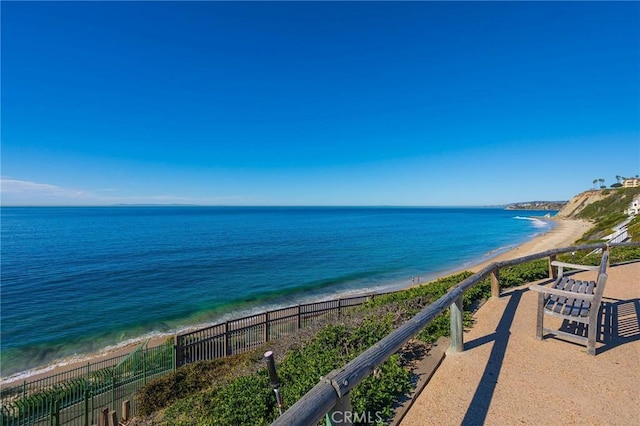 water view with a beach view