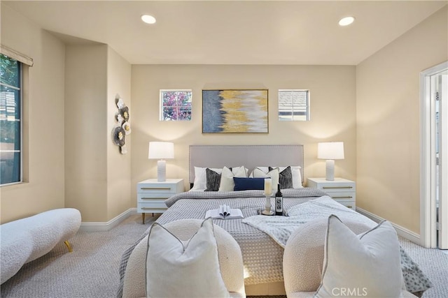 bedroom featuring carpet flooring