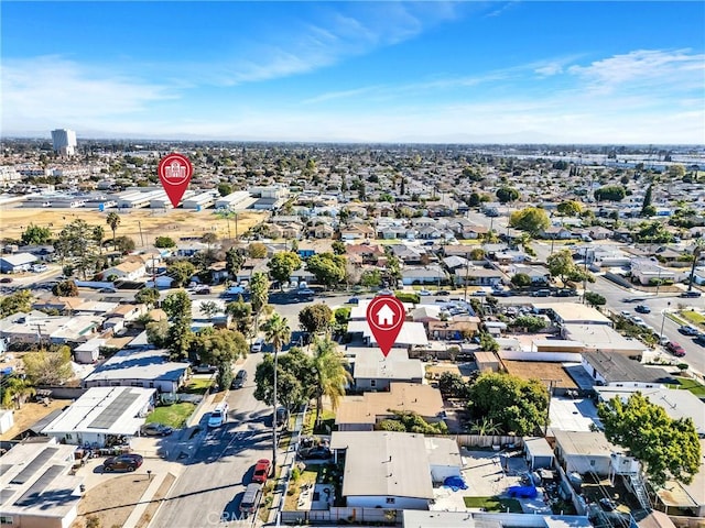 birds eye view of property featuring a residential view