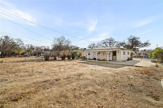 view of front of property with a patio area