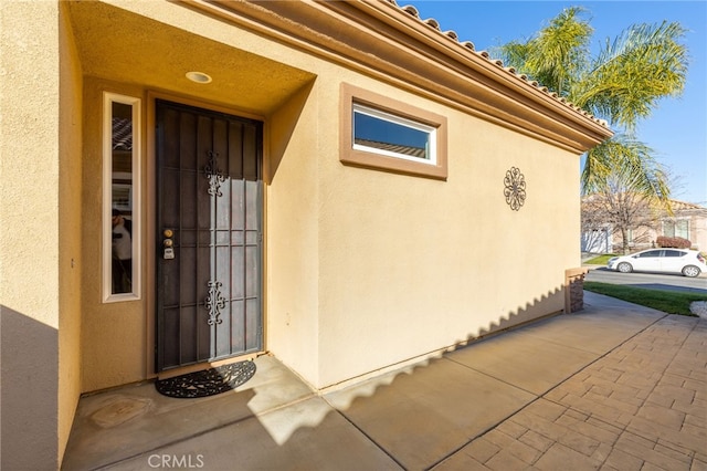 view of doorway to property