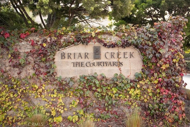 view of community sign