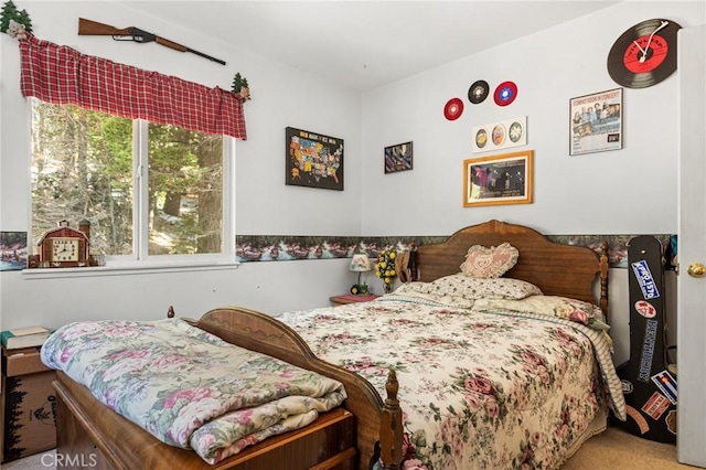 view of carpeted bedroom