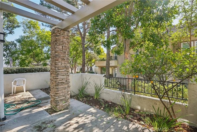 view of patio / terrace with a pergola