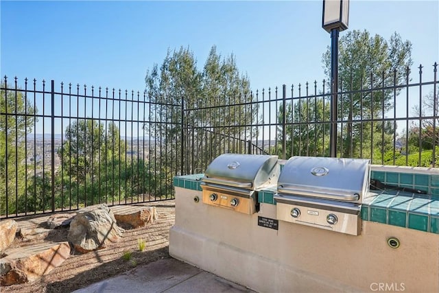 view of patio / terrace with area for grilling