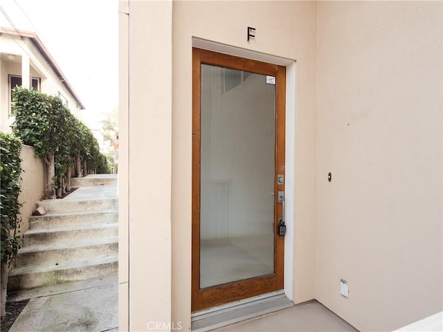 view of doorway to property