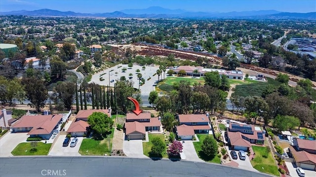 aerial view featuring a mountain view