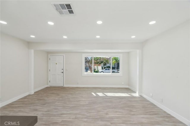 interior space with light wood-type flooring