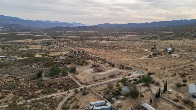 drone / aerial view with a mountain view