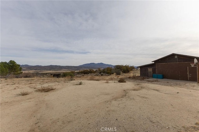 exterior space with a mountain view