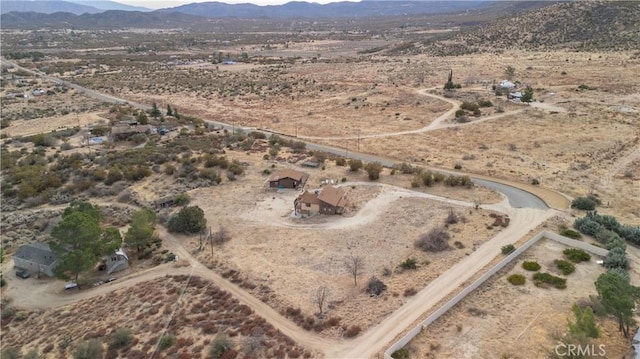 bird's eye view with a mountain view