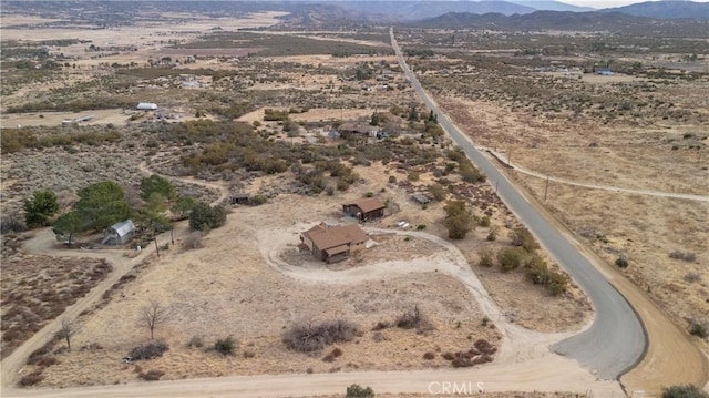 bird's eye view with a mountain view