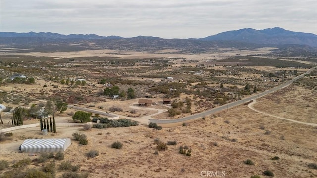 drone / aerial view with a mountain view