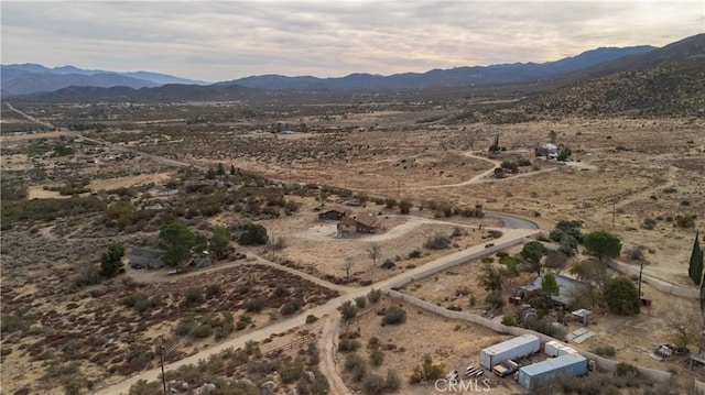 aerial view with a mountain view