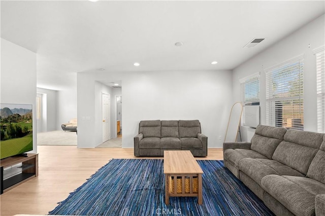 living room featuring hardwood / wood-style floors