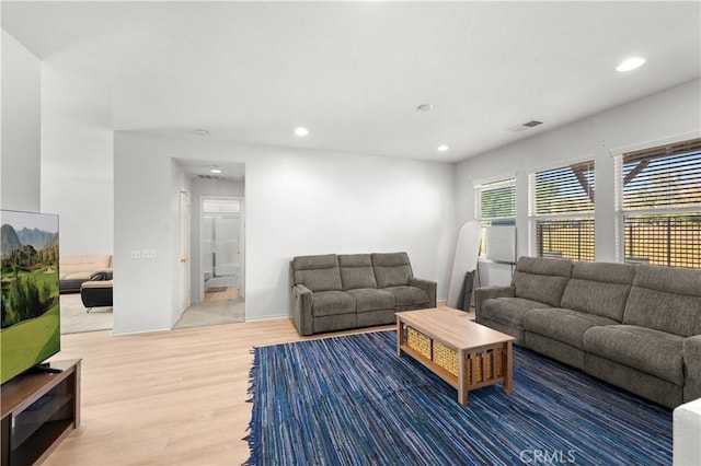 living room featuring hardwood / wood-style floors