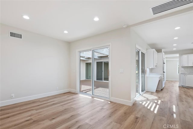 interior space with light wood-type flooring