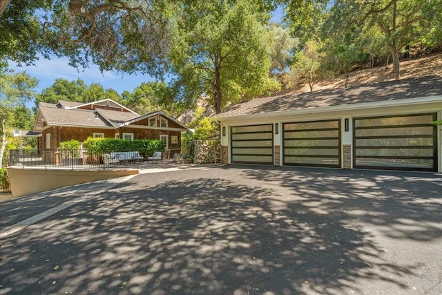 exterior space featuring a garage