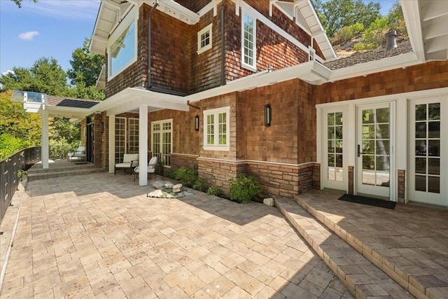 view of patio with french doors