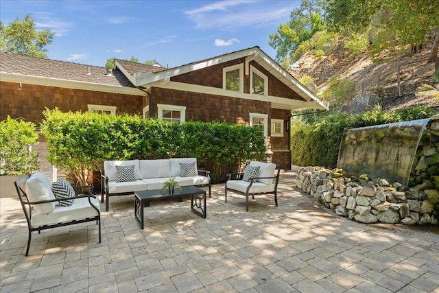 view of patio / terrace with an outdoor hangout area