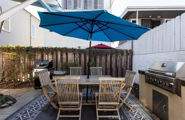 view of patio / terrace featuring grilling area