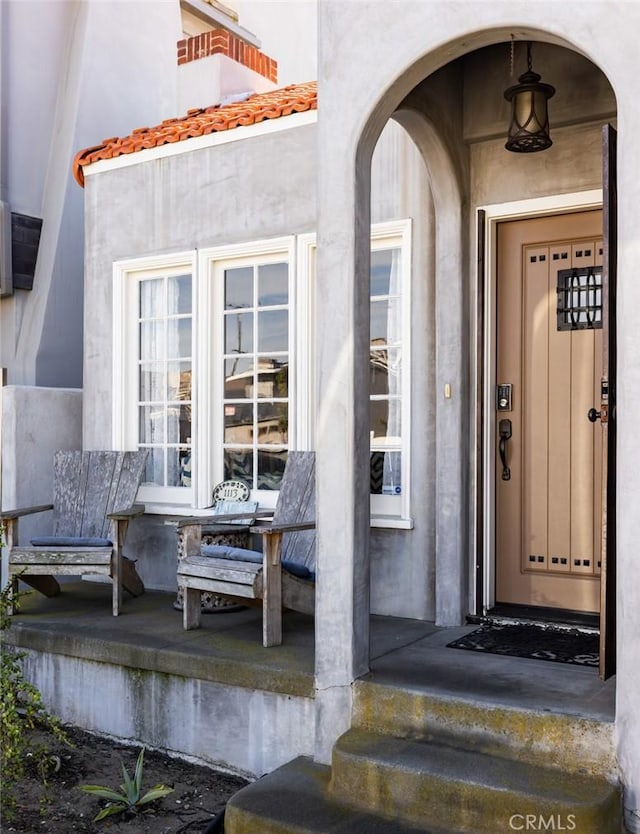 view of doorway to property