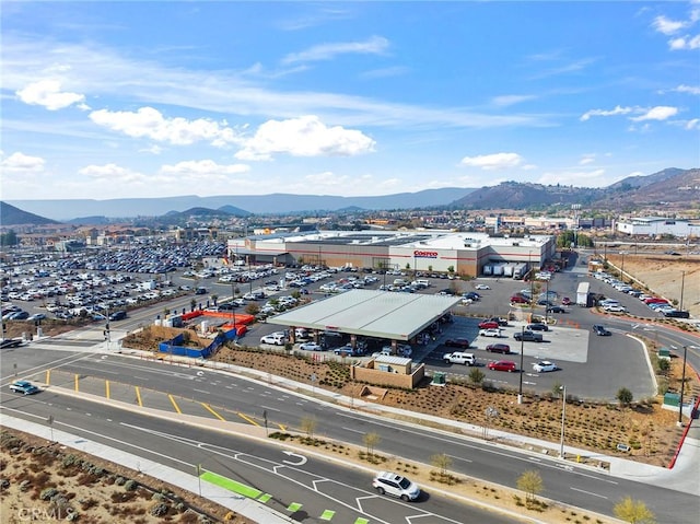 aerial view featuring a mountain view