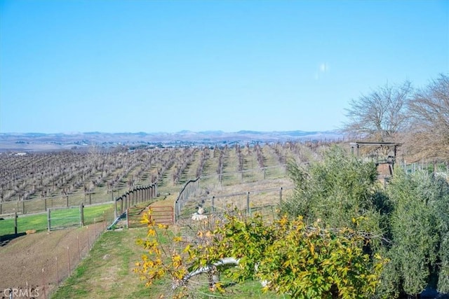 property view of mountains featuring a rural view