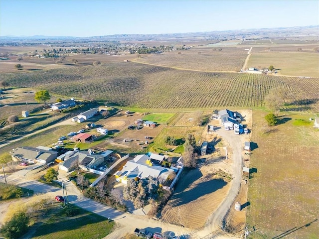 aerial view featuring a rural view