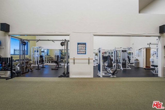 view of workout area