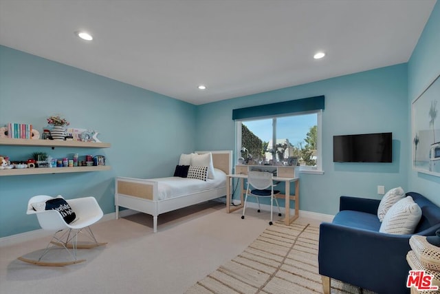 view of carpeted bedroom