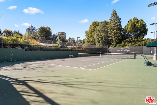 view of tennis court