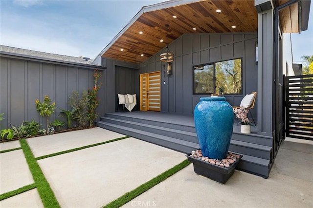 view of patio / terrace with a porch