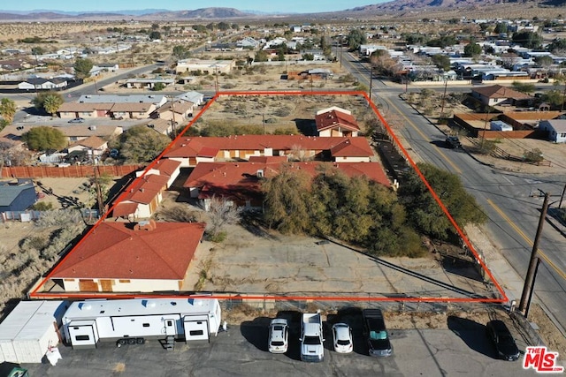 aerial view featuring a mountain view